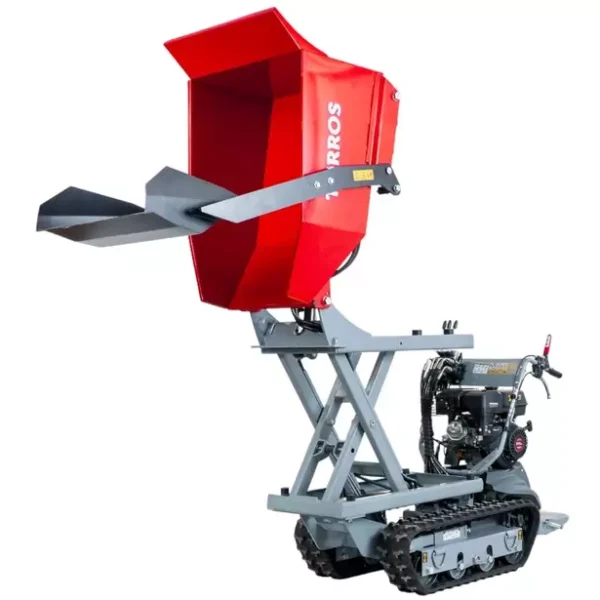 Raupen-Minidumper mit Schaufel und Scherenlift 500kg 9CH 6+2R Geschwindigkeiten Torros