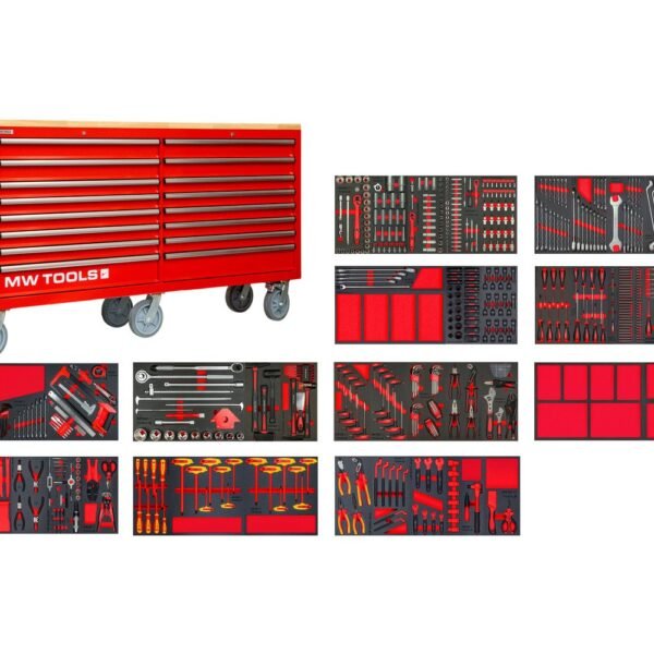 MEGA EV XXL Extra großer, kompletter Werkstattwagen mit 782 Werkzeugen von MW Tools
