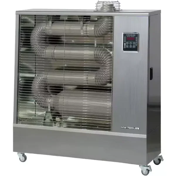 Heizungsheizung Infrarot Radiant Mobile Oil Radiant Radio Pro 13 kW Silber 140-750 m3 - Ideal für Werkstatt und Showroom MW Werkzeuge