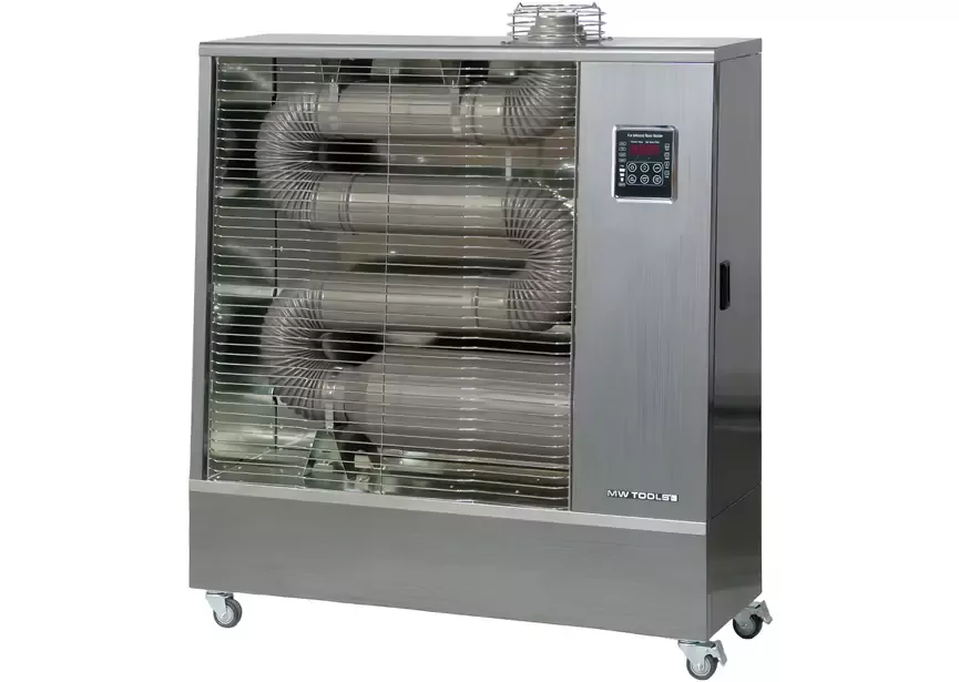 110852 Heizungsheizung Infrarot Radiant Mobile Oil Radiant Radio Pro 13 kW Silber 140-750 m3 - Ideal für Werkstatt und Showroom MW Werkzeuge - Image 1