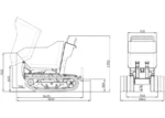 Honda hydrostatischer Fahrspur-Minidumper mit Müllcontainer 800 kg - 9 CH Torros Motor – Image 2