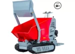 Hydrostatischer, spuriger Minidumper mit Bagger 80KG Kipper 500KG 9CH Elektrostart Torros
