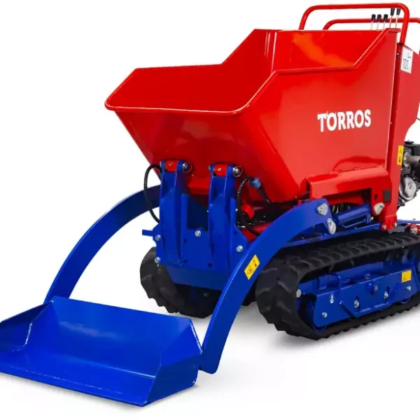 Honda hydrostatischer Fahrbahn-Minidumper mit Bagger 60 kg Müllcontainer 800 kg - 9 CH Torros Motor