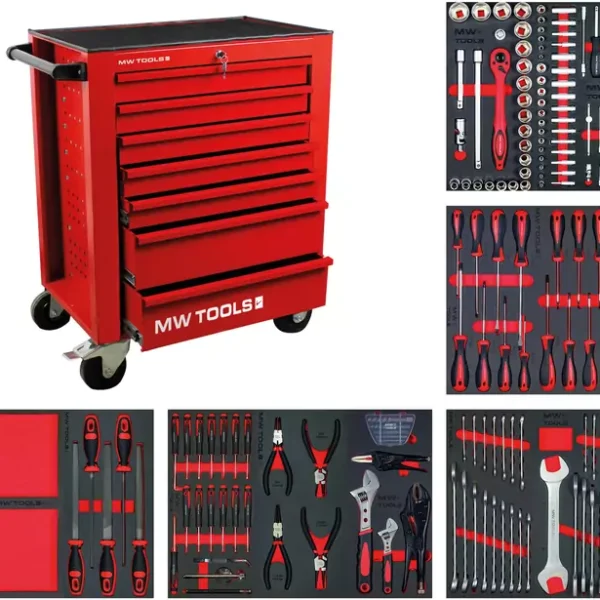 Kompletter Werkstattdiener rot STARTER 212 Werkzeuge MW Werkzeuge