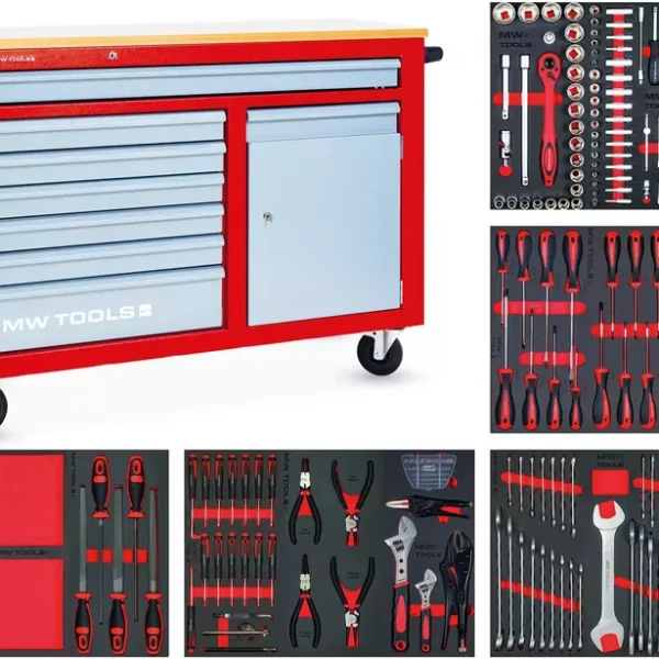 Kompletter Werkstattbedienste mit STARTER Schrank 212 Werkzeuge MW Werkzeuge