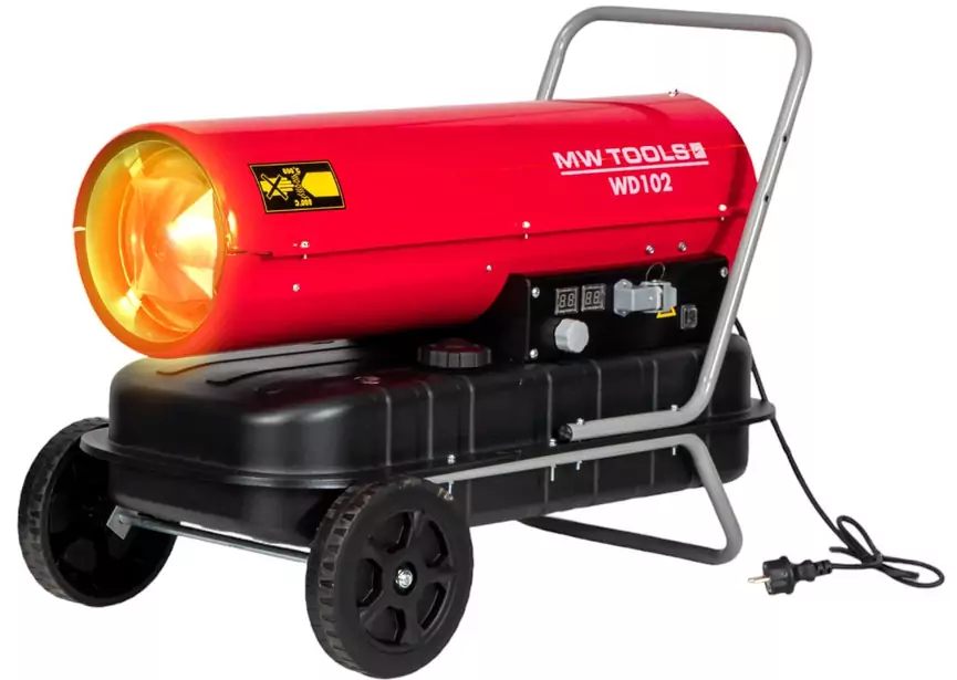 98825 30kW mobile Brennstoff-Wärmepistole mit direkter Verbrennung und integriertem Thermostat MW Tools – Bild 1