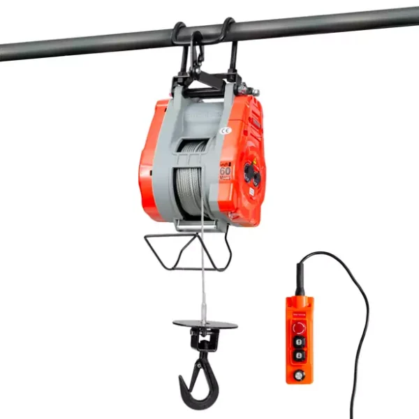 Elektrisches Kabel-Hebezeug 340kg 60m 2,4 kW 230 V variable Geschwindigkeit Industriequalität 230V MW Werkzeuge