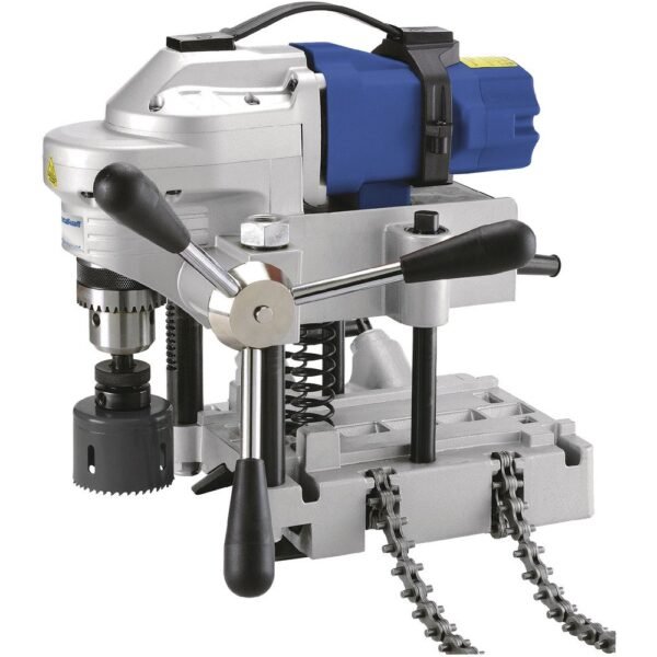 Lochsägebohrer bis ø 127 mm, 1,1 kW, mit Kette für Rohre von 32 bis 203 mm, integrierte Wasserwaage, Metallkraft